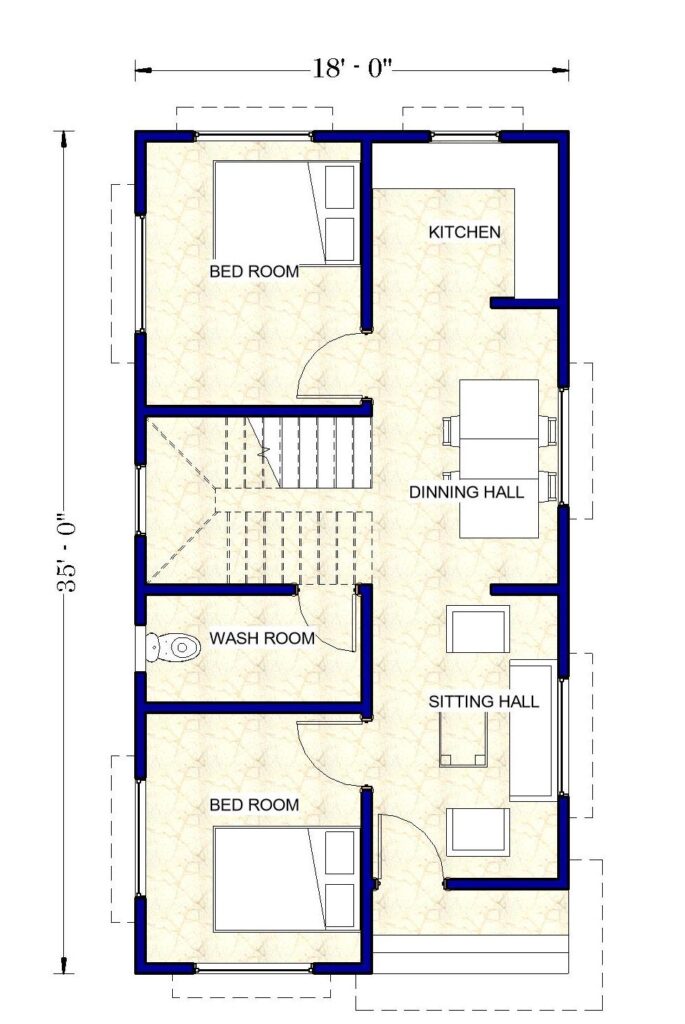 18x35 house plan