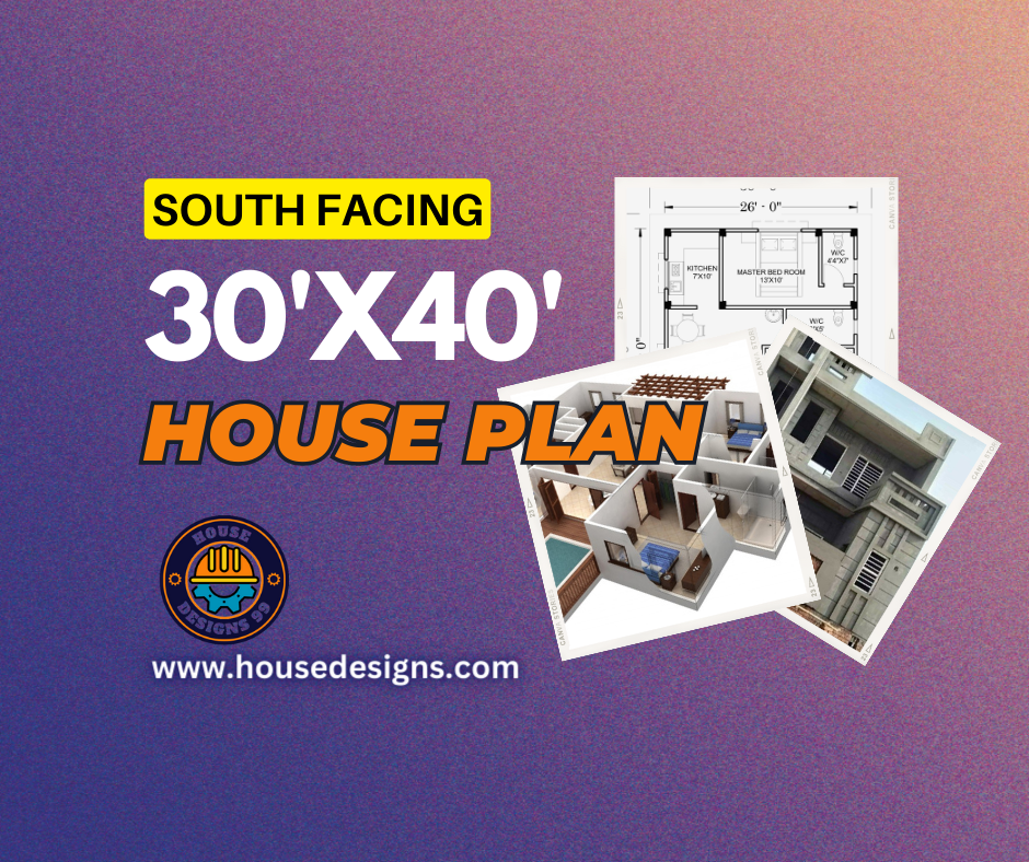 30’X40′ South Facing House Plan