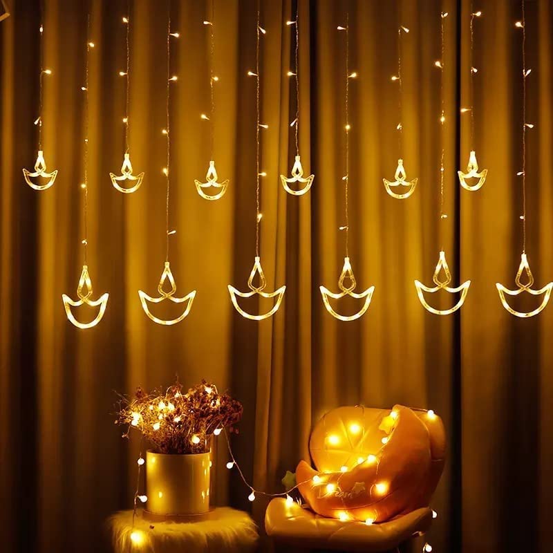 Decorative Diya Diwali Light Curtain