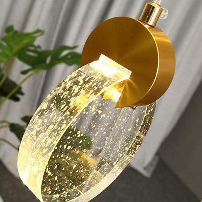 Decorative Transparent Crystal LED Golden Hanging Pendant Light
