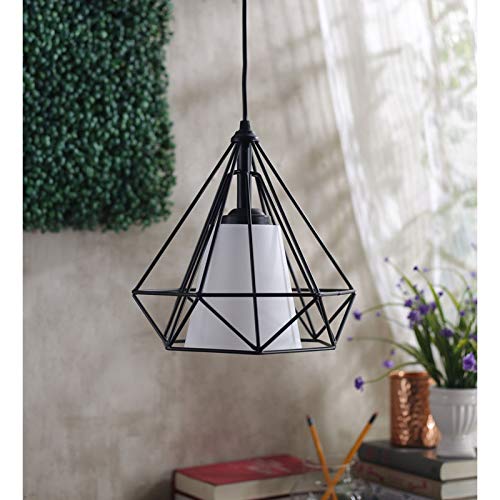 LazyHomez Metal Diamond Cage Round Cluster Chandelier Ceiling Hanging Pendant Light