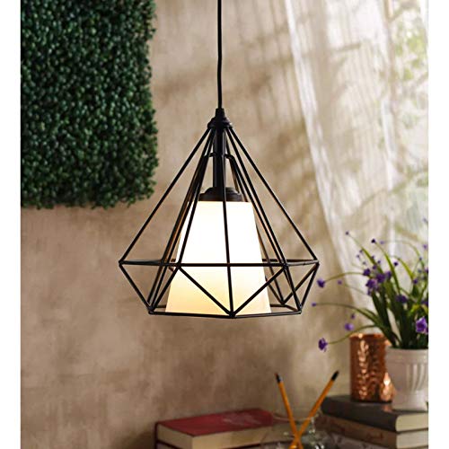 LazyHomez Metal Diamond Cage Round Cluster Chandelier Ceiling Hanging Pendant Light