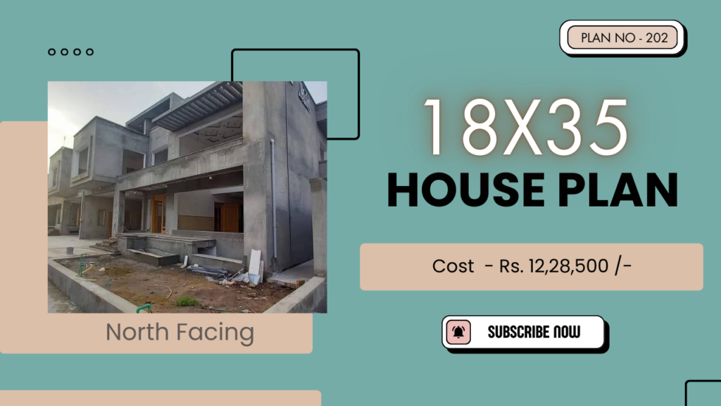 18x35 house plans | north facing