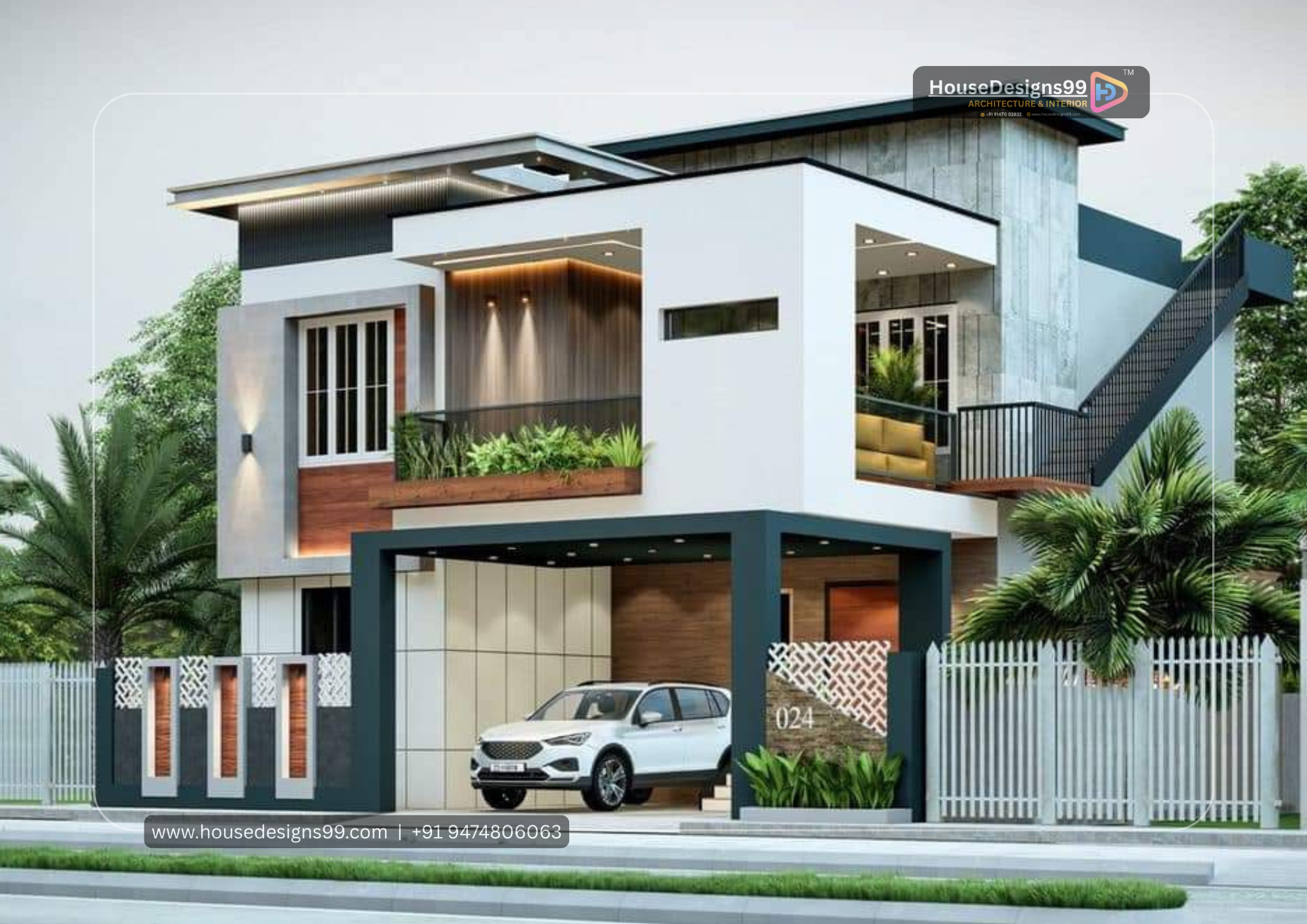 2 storied house exterior design