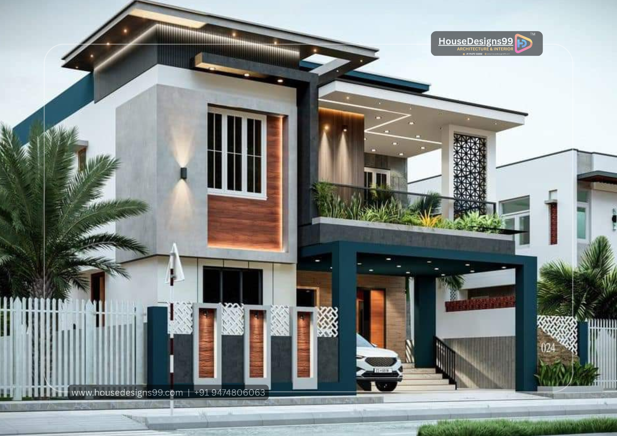 2 storied house exterior design