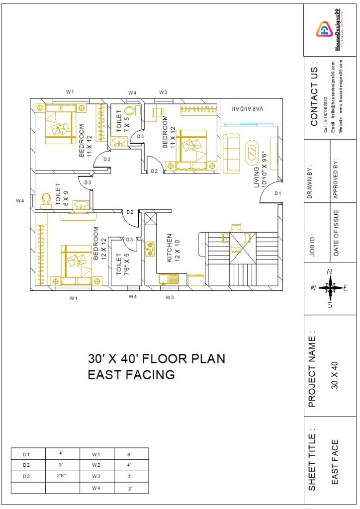 30x40 Floor Plan