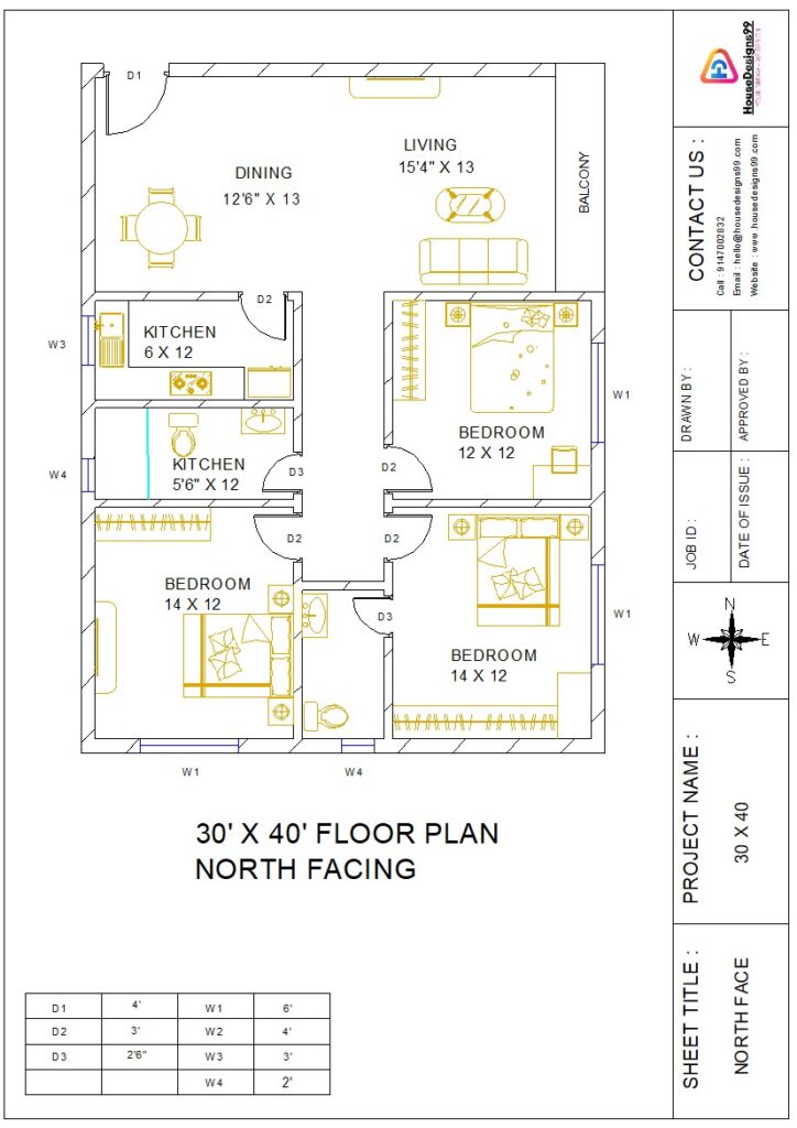 30x40 Floor Plan