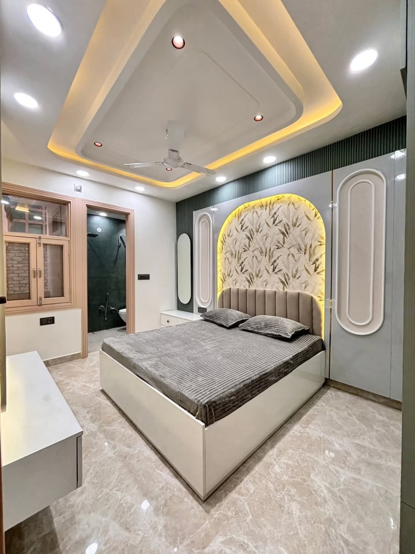 3 BHK flat interior design in Newtown