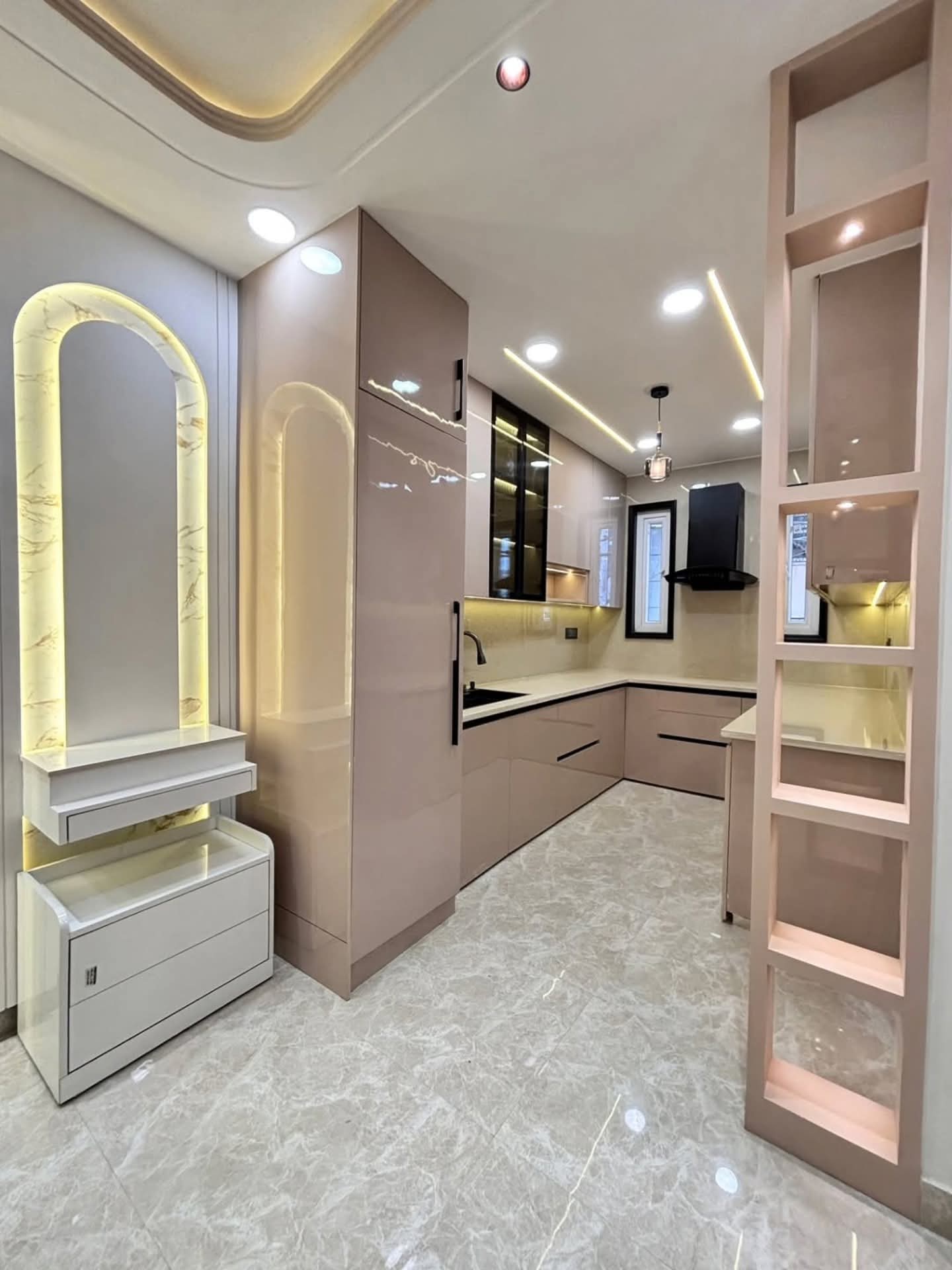 3 BHK flat interior design in Newtown