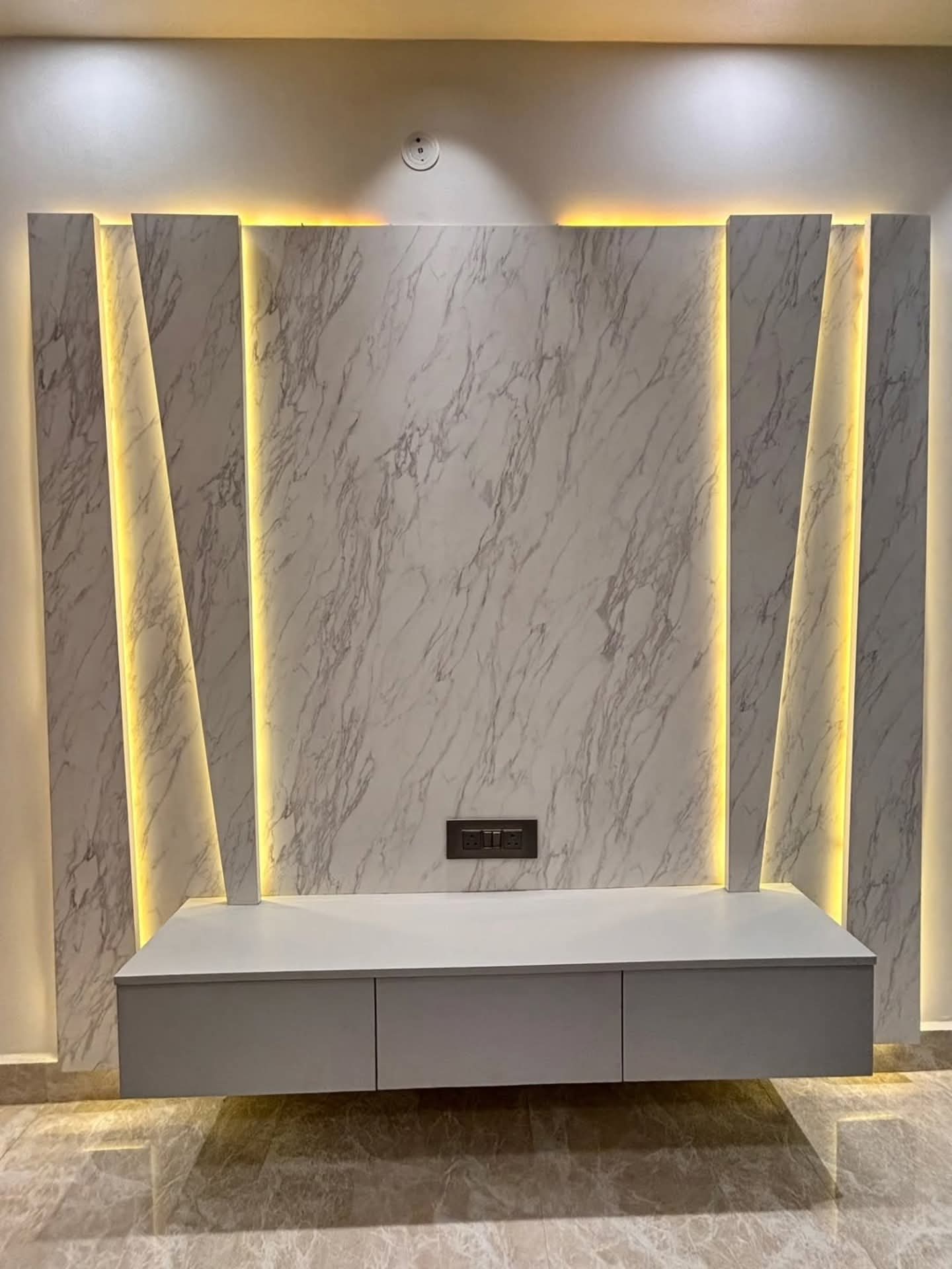 3 BHK flat interior design in Newtown