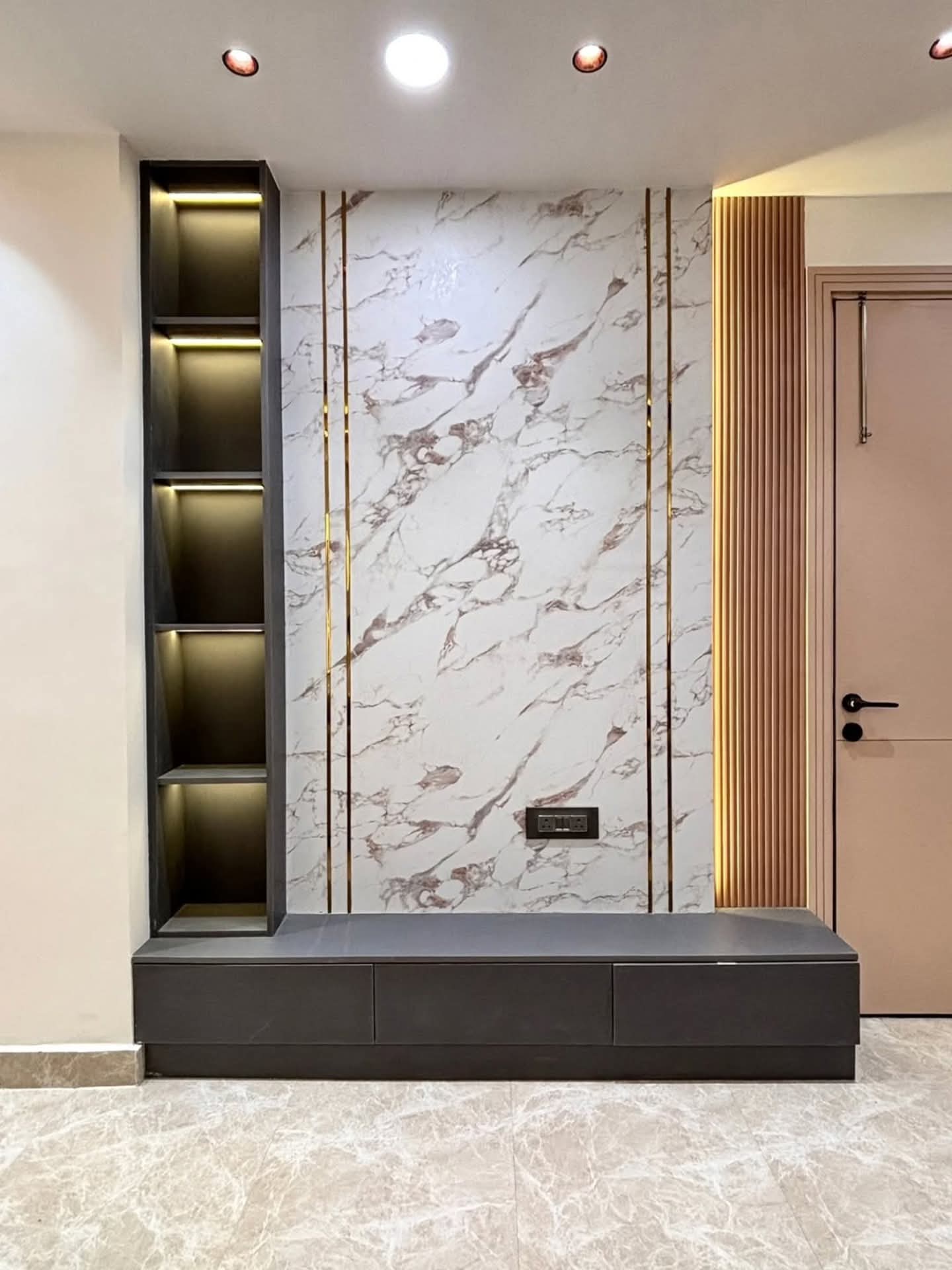 3 BHK flat interior design in Newtown