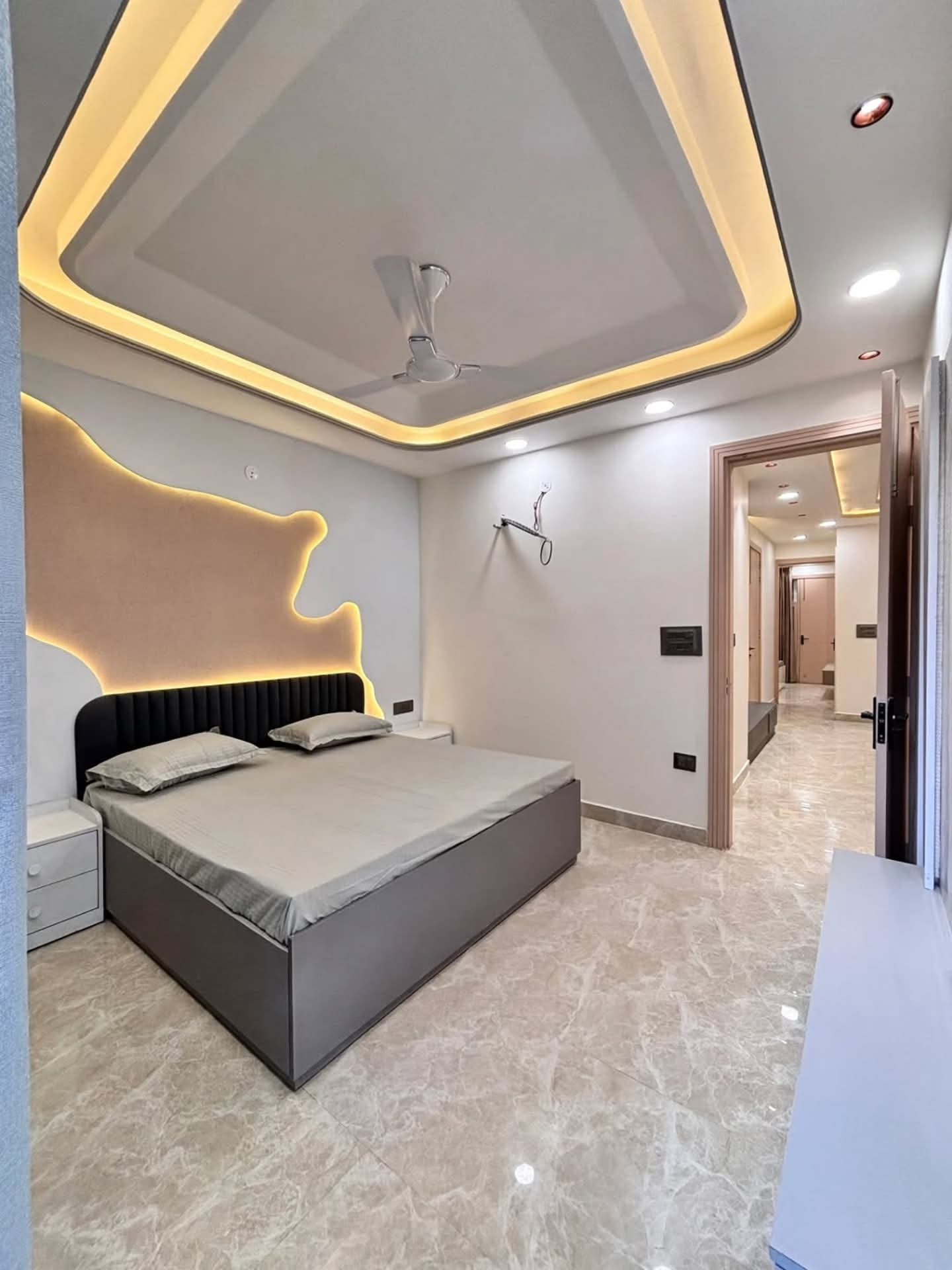 3 BHK flat interior design in Newtown