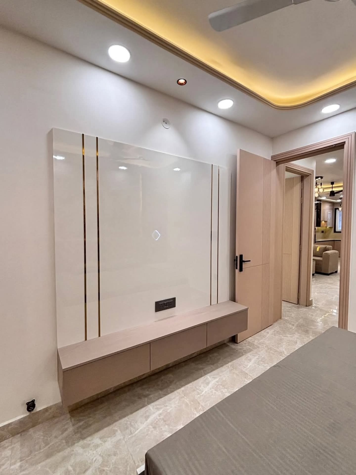 3 BHK flat interior design in Newtown